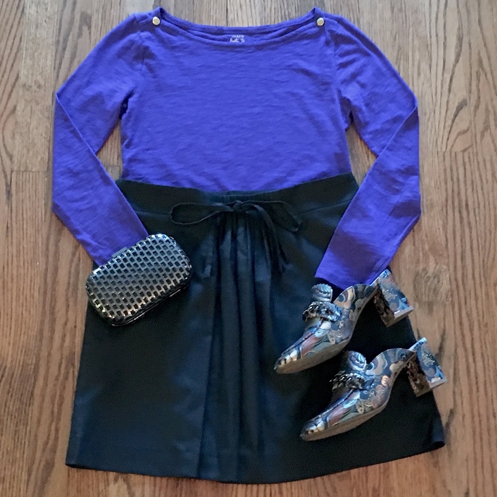 J. Crew Spring Violet Boatneck Painter Tee